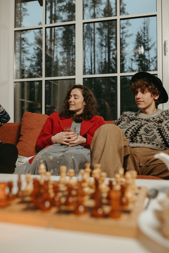 Young People sitting on a Sofa